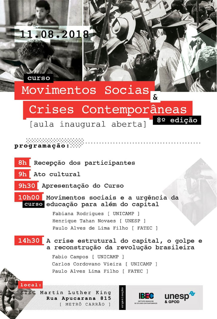 Curso Movimentos sociais e crises contemporaneas