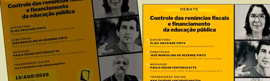 Sinteps convida: Live do Fórum das Seis debate renúncia fiscal e prejuízos à educação. É quinta, 13/8, 17h
