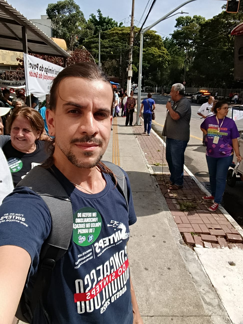 Sinteps participa do ato em defesa do Iamspe, em SP