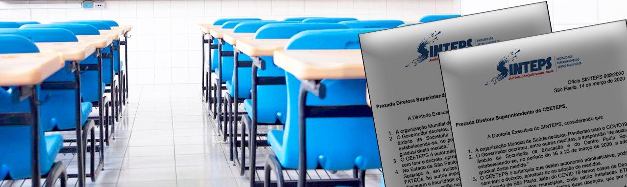 CORONAVÍRUS: Sinteps pede suspensão imediata das aulas e, também, das atividades docentes e administrativas