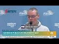 Fala de Felipe Martins, da diretoria do Sinteps, durante audiência pública em Suzano, em 18/5/2026.