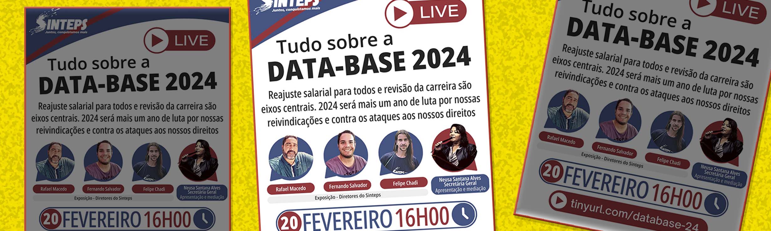 Data-base e carreira: Até 24/2, mande suas sugestões para a Pauta de Reivindicações. Dia 20/2 tem live