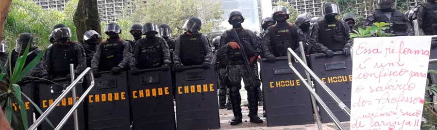 FETE-SP repudia ação da PM na Alesp. Violência não nos calará!